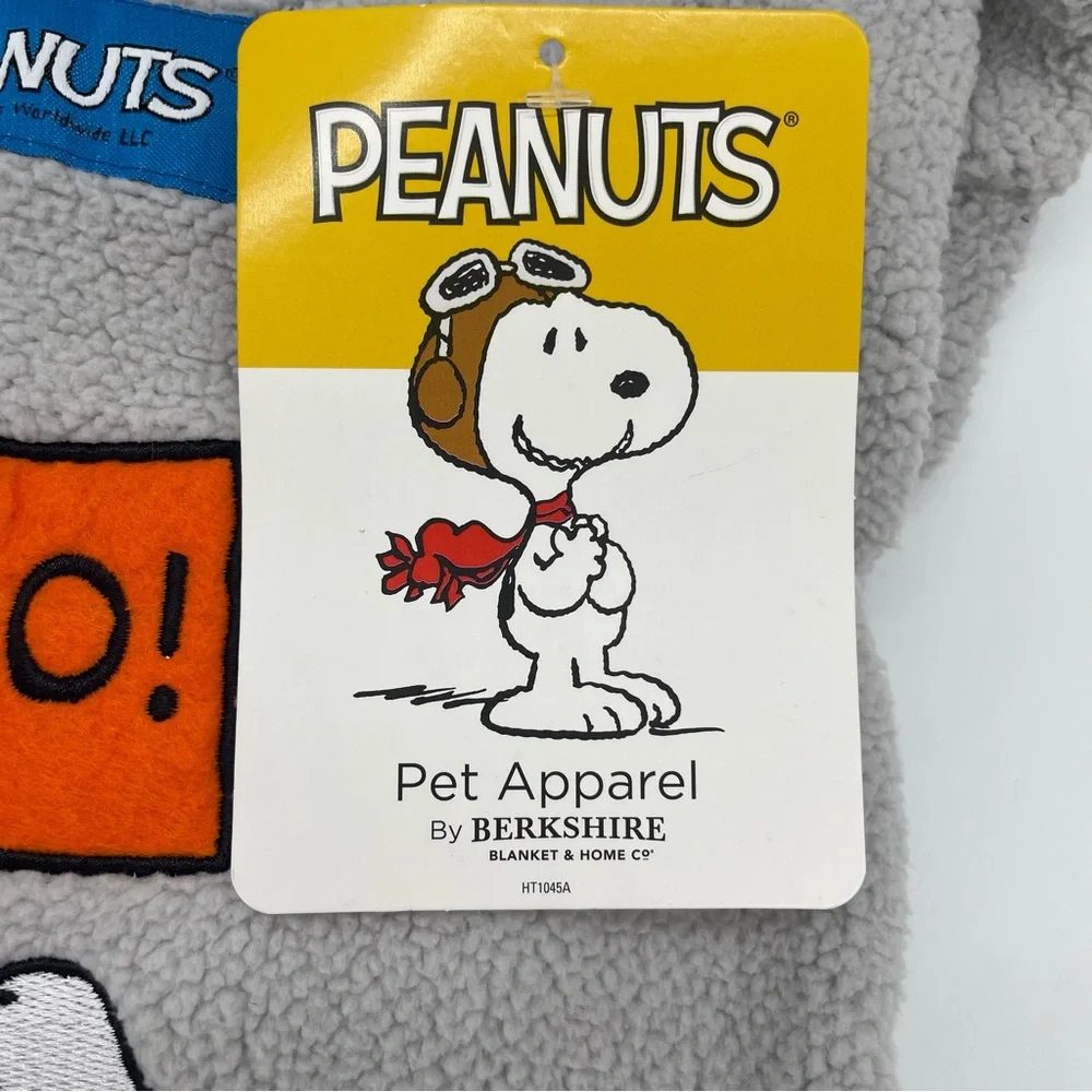 Peanut's‎ SNOOPY HALLOWEEN BOO Dog Sz. MEDIUM Sherpa Hoodie Jacket Coat Costume